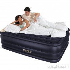 Intex Queen 22 Raised Downy Airbed Mattress with Built-in Electric Pump 552064189